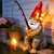 Solar Garden Gnome Statues, Outdoor Fishing Gnome with Butterfly Solar Lights Waterproof, Birthday Gifts for Mom Women Christmas Mother's Day, Garden Figurines for Yard Decor Patio Lawn Ornaments