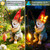 Solar Garden Gnome Statues, Outdoor Fishing Gnome with Butterfly Solar Lights Waterproof, Birthday Gifts for Mom Women Christmas Mother's Day, Garden Figurines for Yard Decor Patio Lawn Ornaments
