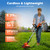 Battery Powered Weed Wacker Cordless Lightweight for Seniors & Small Lawns