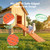 Lilyang Heavy-Duty Metal Chicken Coop Ladder Ramp, Orange, 48.0″L*10.2″W