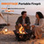 23Inch Collapsible Fire Pit for Camping with Tote Bag