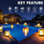 LanPool Floating Pool Lights, Solar Flame Pool Lights Waterproof, Square Pool Light, Glow in The Dark Light Up Swimming Pools Accessories,Floating Solar Light for Pools Pond Outdoor-2PCS