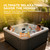 POOLCOMFT Bamboo Hot Tub Tray with Adjustable Phone Holder, Non-Slip
