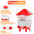 5.0 Gal Chicken Waterer Bucket with 4 Double-Layer Waterer Cups