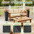 Greesum Set of 2 Tall Plastic Planters with Saucer, 23 Inch, Black
