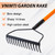 VNIMTI Garden Rake for Gardening, Heavy Duty Garden Rake for Lawns, 14 Tines Bow Rake with Fiberglass Handle, 58 Inches