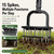 MYLLIUIM Manual Lawn Aerator Tool, 15-Spike Step-On Aerator for Small Lawns