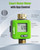 RAINPOINT Bluetooth Smart Water Flow Meter, Brass Fittings, 180° Flip LCD Screen, APP Monitor Water Usage & Flow Rate, Gallon/Liter Measure for Garden, RV, Sprinklers & Hose Nozzles,Green