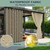 RichSets Outdoor Curtains for Patio Waterproof, 6 Drape Panels, Sun Shades