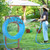 Gouisalin Garden Hose Holder, Heavy Duty Metal Water Hose Holders Hose Stand with 5 Spikes, Freestanding Hose Storage Rack Hose Hanger Holds 150ft Hose for Outside Yard Lawn Garden Decor
