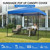 Birodeko 10x10 Straight Leg Canopy Replacement Top, 300D Oxford Waterproof