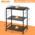 DAOUTIME Grill Cart for Outside, 3-Tier BBQ Food Prep Rolling Table Cart, with 23.62" Lx 15.75" W Rust-Resistant Tabletop, Outdoor Pizza Oven Table Ideal for Patio Backyard Kitchen Tools Room