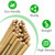 SWANGSA 40 Pack Bamboo Stakes for Plant 5 Feet(57.5inch), Bamboo Sticks Plant Support Garden Stakes Poles with 200pcs Twist Ties for Tomatoes, Beans, Potted Plants, Indoor and Outdoor Climbing Plants