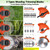 Cordless Weed Wacker, Electric Weed Trimmer Battery Powered with 2X 21V 4.0Ah Batteries, 3 in 1 Blades Types of Blades, Stringless Grass Trimmer/Lawn Edger/Brush Cutter for Garden and Yard (Orange A3)