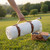 Frienda 70 x 120 Inch Extra Large White Outdoor Picnic Blanket Woven Cotton