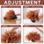 2 Set Artificial Fall Ferns Hanging Plants for Front Porch Decor(Orange)