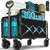 Collapsible Wagon Cart with Swivel Wheels, 360LB Lightweight Folding Wagon