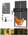 Large Automatic Chicken Coop Door Solar Powered 4000mAh High Capacity-Black