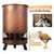 Solution4Patio 50LB No-Waste Chicken Feeder, Large Capacity Gravity Dispenser with Spill Control & 16 Feeding Ports Poultry Feeder for Outdoors & Hen Coop (Brown)