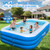Large Inflatable Pool for Kid and Adult, 120"x70"x22" Blow Up Pool Backyard