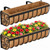 VOXOR Railing Planter Boxes, 24 Inch Window Boxes Planters, Balcony Planters with Adjustable Brackets & Coco Liner for Outdoor Fence, Deck, Porch, and Patio Gardening, 2 Pack