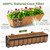 VOXOR Railing Planter Boxes, 24 Inch Window Boxes Planters, Balcony Planters with Adjustable Brackets & Coco Liner for Outdoor Fence, Deck, Porch, and Patio Gardening, 2 Pack
