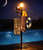 i365AMZ Pool Outdoor Towel Rack with Solar Light, 6 Bars with Top Tray Metal Heavy Duty Pool Accessories with Heavy Metal Base, Hot Tub Accessories for Pool and spa