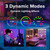 SANSI LED Submersible Lights Pro 4 Packs with Remote, 20 RGB Color Changing