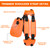 VBSYBO Weed Eater Ergonomic Back Saver Handle Extension with Double Shoulder Strap Harness for Stihl Husqvarna Echo Troy Bilt Ryobi String Trimmer Leaf Blower (Orange)