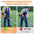 VBSYBO Weed Eater Ergonomic Back Saver Handle Extension with Double Shoulder Strap Harness for Stihl Husqvarna Echo Troy Bilt Ryobi String Trimmer Leaf Blower (Orange)