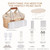 Zettfuly Picnic Basket Set for 2 - Wicker Insulated Picnic Basket