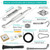 ZNELLY Sun Shade Sail Hardware Kit with 4pcs 10ft Extension Nylon Wire Rope