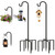 2 Pack 92 Inch Adjustable Metal Shepherd Hooks for Bird Feeder Outdoor