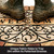 New Large 36"x24" Heavy Duty Welcome Mat Outdoor with Non-Slip Rubber Backing - Durable Outdoor Door Mat for Front Door Entrance, Garage, Patio & High Traffic Areas - Stone Scroll Design（Wood）