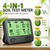 4-in-1 Soil Moisture Meter for Plants ,Soil Temperature /Moisture /Sunlight Time, Large Screen, Garden Soil Tester for Lawn, Farm, Houseplants，Wireless Indoor/Outdoor Plant Water Meter (Dark Black)