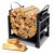 MOFEEZ Firewood Rack Log Holder Indoor with Wood Carrier, Powder-coated Steel Made, Up-loaded to 110lb, 18inch(L) x 13inch(W) x 17inch(H)