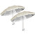 AMMSUN Chair Umbrella with Universal Clamp Adjustable 47 inches and 360° Swivel & UPF 50+ Protection Portable Sun Umbrella, Secure Clip on Camping/Beach Chairs, Stroller, Wheelchair, Golf cart, Lounger, Beige, 2 PACK