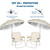 AMMSUN Chair Umbrella with Universal Clamp Adjustable 47 inches and 360° Swivel & UPF 50+ Protection Portable Sun Umbrella, Secure Clip on Camping/Beach Chairs, Stroller, Wheelchair, Golf cart, Lounger, Beige, 2 PACK