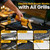 Electric Grill Brush, 100W Power, 5000mAh Large Battery, 350-Min Runtime