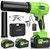 Brushless Leaf Blower Cordless with 2 Batteries and Charger (Green)