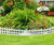 Garden Edging 33FT x 4.1~4.9IN Tall, Landscape Edging Borders with 60pcs Plastic Stakes,Arched Design White Flexible Lawn Edging Border, No Digging Edge Fence DIY for Tree Flowerbeds Grass Yard