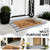 2 PCS Spring Welcome Door Mat Set, 17"x30" Coir Doormat with Non-Slip Backing & Black White Striped Mat, Farmhouse Spring Wildflower Doormat for Layering Front Porch, Patio, Entryway Spring Home Decor