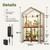Bamworld Small Greenhouse for Indoors with Grow Lights Greenhouses for Seed Starting Small Portable Green Houses Waterproof PVC Cover & Adjustable Shelves