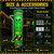 8FT Halloween Alien Inflatable Blow Up Outdoor Decorations with LEDs