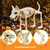 JOYIN 34” Halloween German Shepherd Skeleton, Life Size Plastic Dog Skeleton with Movable Posable Joints, Realistic Animal Bones for Haunted House, Graveyard, Indoor Outdoor Garden Party Decor