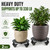 GARGENTOL 2 Pack 11" Plant Caddy with Wheels, Heavy Duty Metal, Black