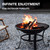 Panovue 22 in Firepit for Outside Outdoor Small Fire Pit with Mesh Lid