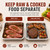 QURAS Grill Prep & Serve Tray Set with Lids 5-Piece Grill Carry System