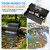 All-in-1 Pond Waterfall Kit with LED Light, 12 in Stainless Steel Spillway