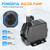 All-in-1 Pond Waterfall Kit with LED Light, 12 in Stainless Steel Spillway